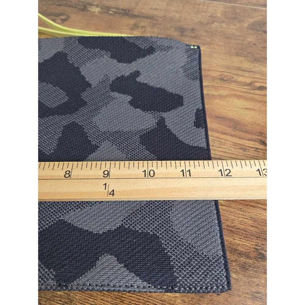 Rothy's Camo Knit Clutch Bag Grey Black Lime Green Wristlet Pouch - Picture 6 of 7